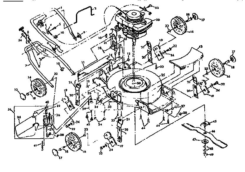 Replacement Parts Diagram and Parts List for 131921331  Craftsman Lawn Mower