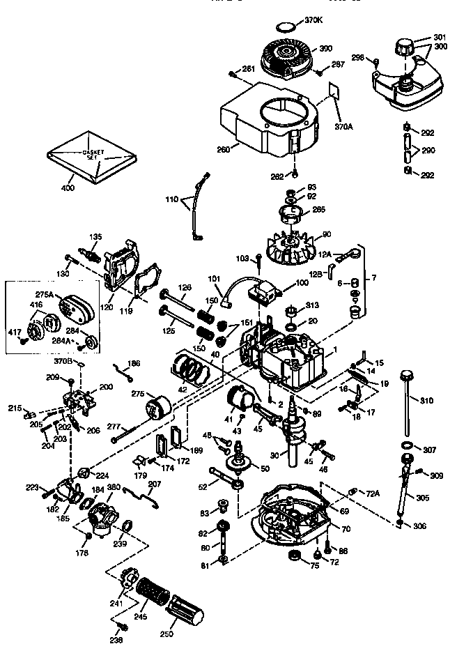 Engine (71, 143)  143.964014 Diagram and Parts List for 143964014  Craftsman Engine