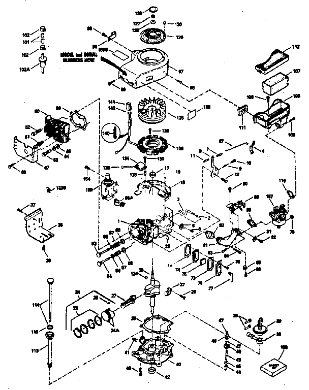 Engine 143.366192 (71/143) Diagram and Parts List for 917255727  Craftsman Lawn Tractor