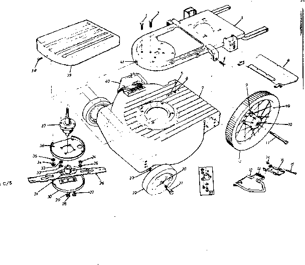 Mower Housing Diagram and Parts List for 24788110  Craftsman Lawn Mower