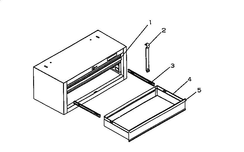 3 Drawer Intermediate Chest Diagram and Parts List for 706658830  Craftsman Tool Stand & Cart