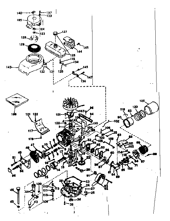 Basic Engine Diagram and Parts List for 143176062  Craftsman Engine