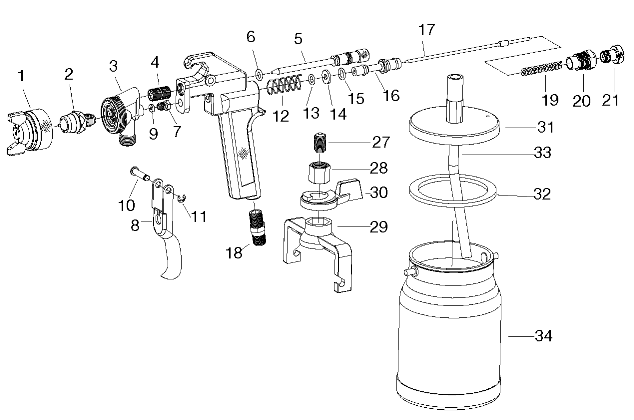 Default Diagram and Parts List for 919-15535 Type 0 Craftsman Sprayer