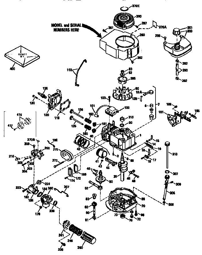 Engine 143.964506 (71/143) Diagram and Parts List for 143964506  Craftsman Engine