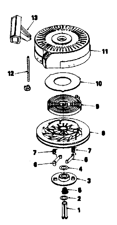 Rewind Starter Diagram and Parts List for 143384392  Craftsman Engine