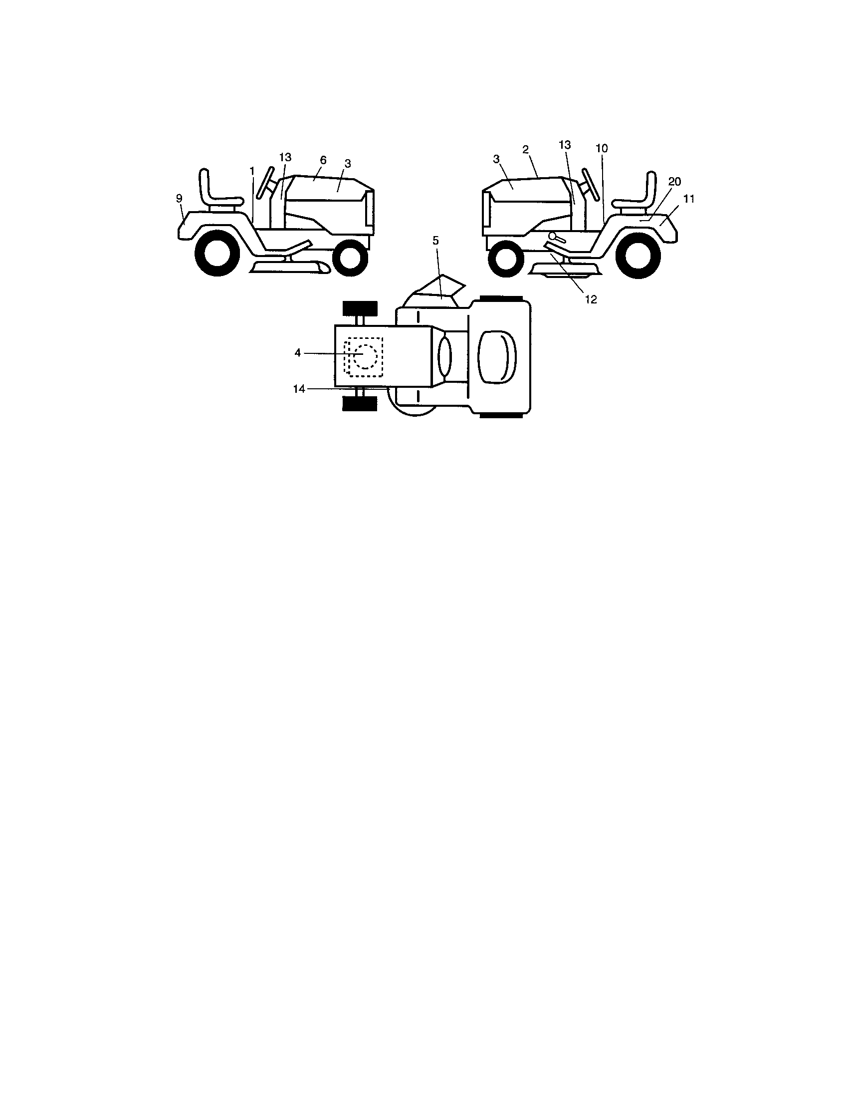 Decals Diagram and Parts List for 917273360  Craftsman Lawn Tractor