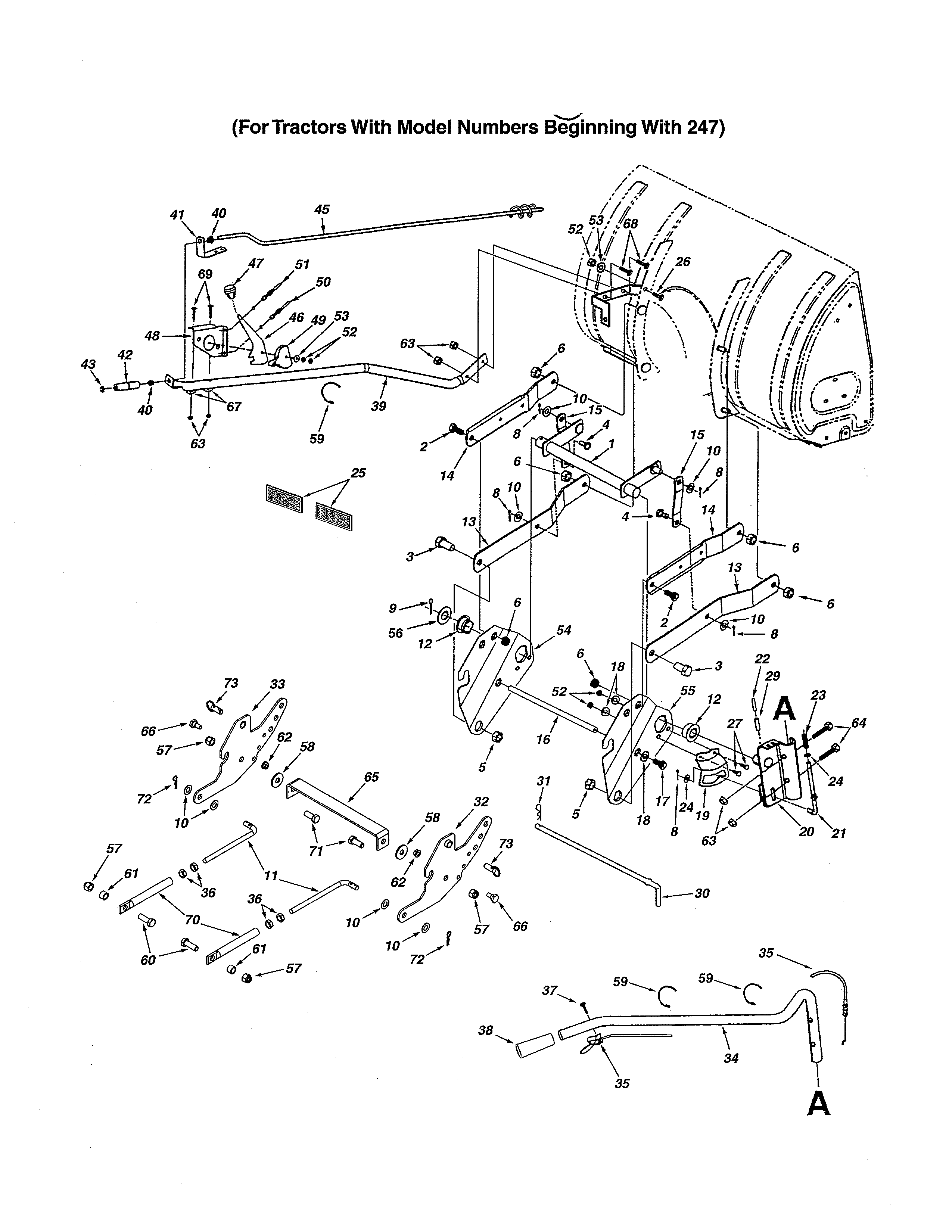 Lift Shaft Diagram and Parts List for 486248371  Craftsman Snow Blower