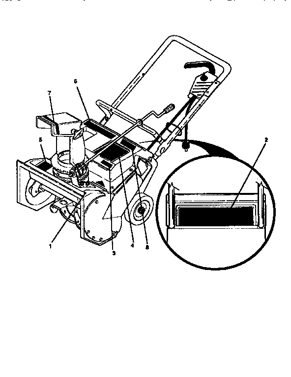 Decals Diagram and Parts List for 536883211  Craftsman Snow Blower