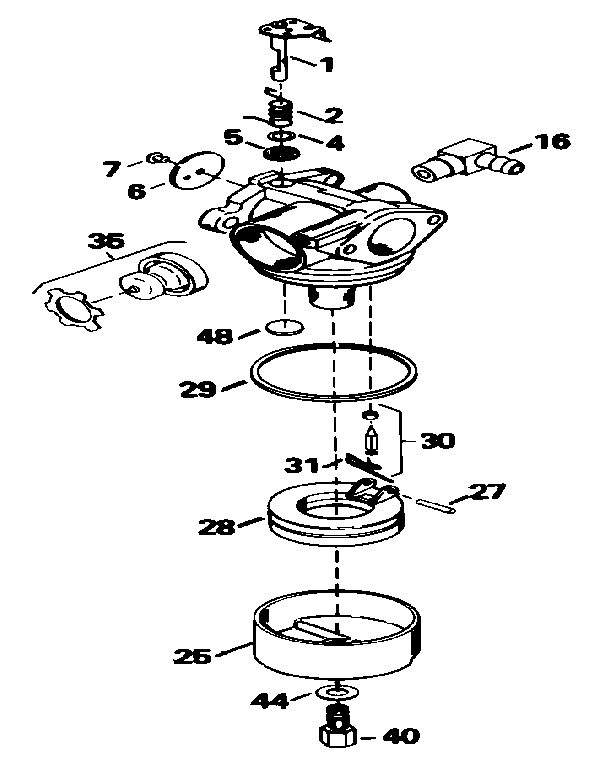 Replacement Parts Diagram and Parts List for 143434132  Craftsman Engine