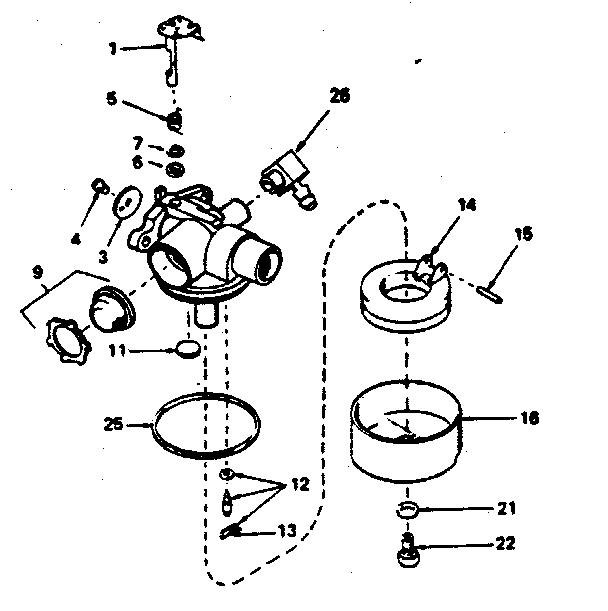 Carburetor No. 632468 Diagram and Parts List for 143374402  Craftsman Engine