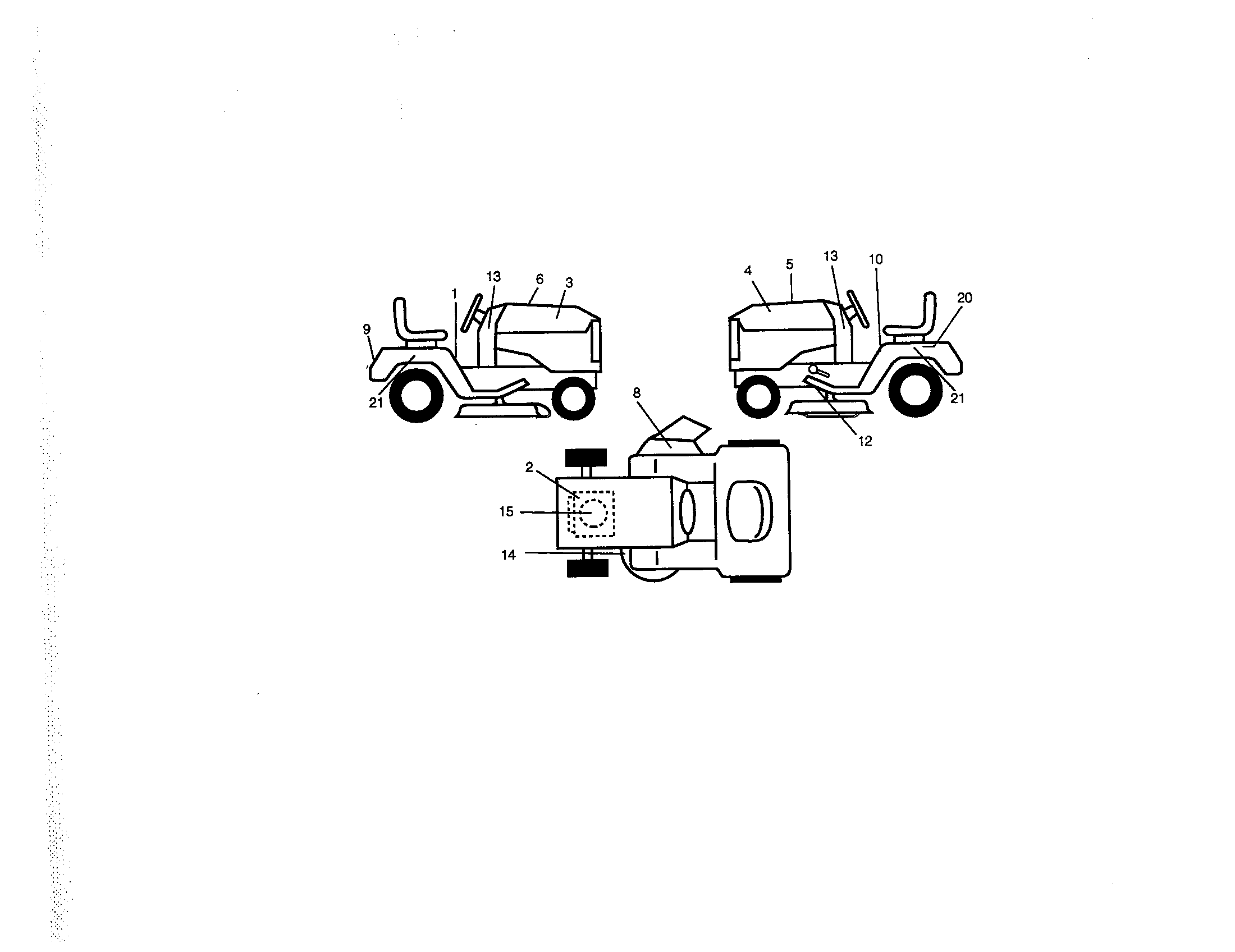 Decals Diagram and Parts List for 917270681  Craftsman Lawn Tractor