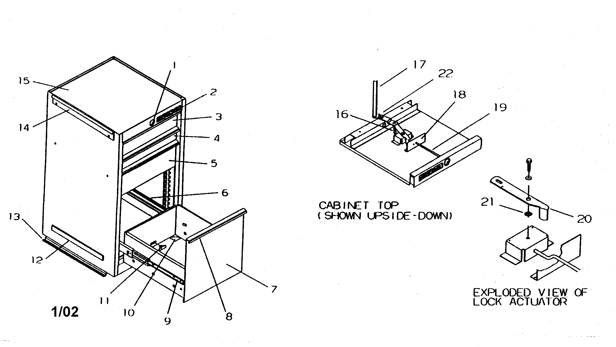 Tool Box Diagram and Parts List for 706654581  Craftsman Tool Stand & Cart