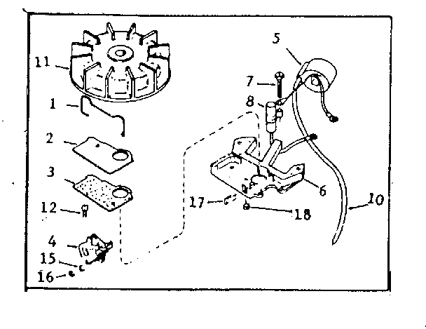 Magneto Diagram and Parts List for 53613650  Craftsman Snow Blower