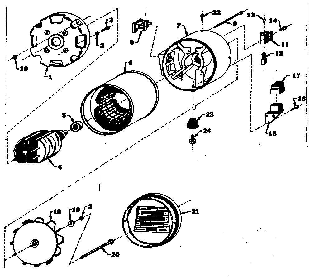 Alternator Diagram and Parts List for 5805349-1  Craftsman Engine