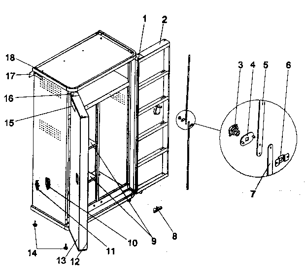 Cabinet Parts Diagram and Parts List for 706591250  Craftsman Tool Stand & Cart