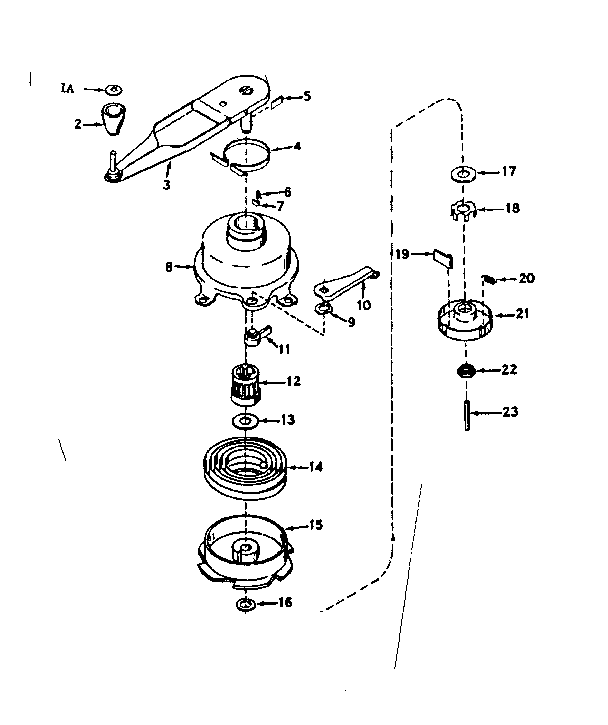 No-pull Starter Diagram and Parts List for 143174172  Craftsman Engine