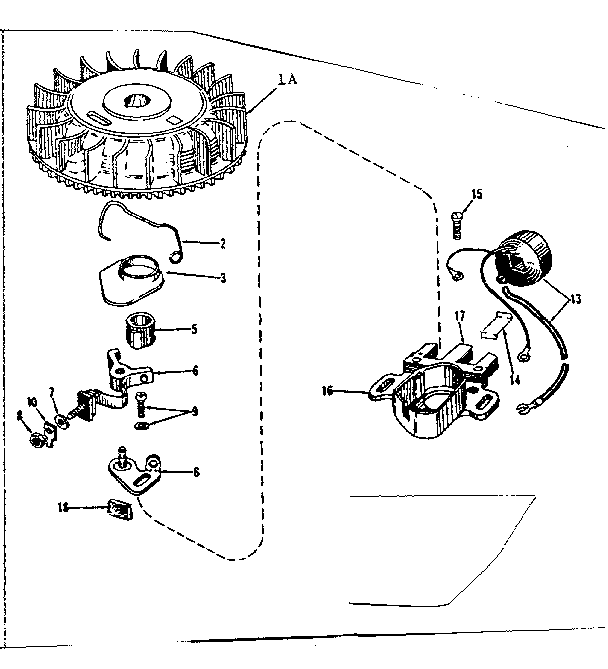 Model 143.123092 Uses Magneto No. 610666 Diagram and Parts List for 143123091  Craftsman Engine