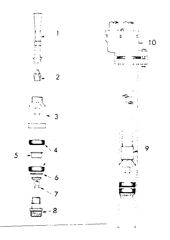 Single Pipe Jets Diagram and Parts List for 39025162  Craftsman Water Pump