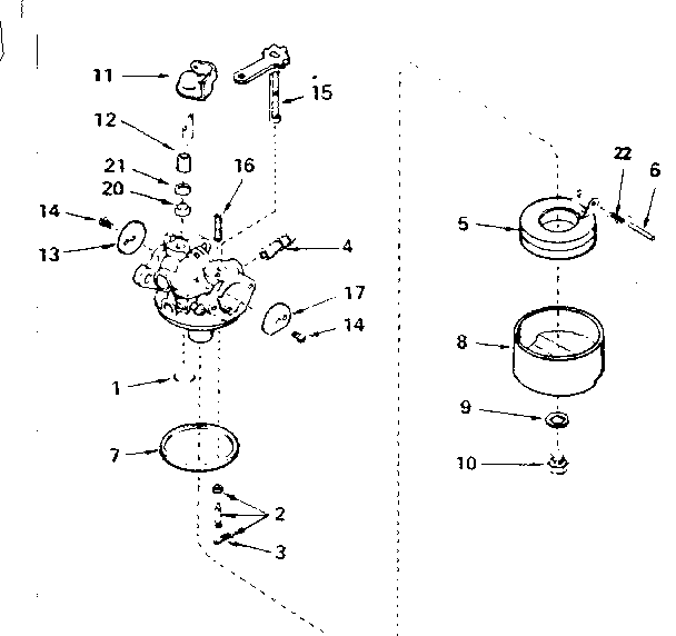 Carburetor No. 632394 Diagram and Parts List for 200653111  Craftsman Engine