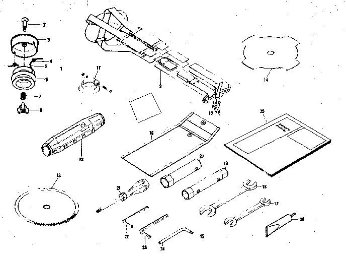 Optional Accessories Diagram and Parts List for 636796233  Craftsman Trimmer