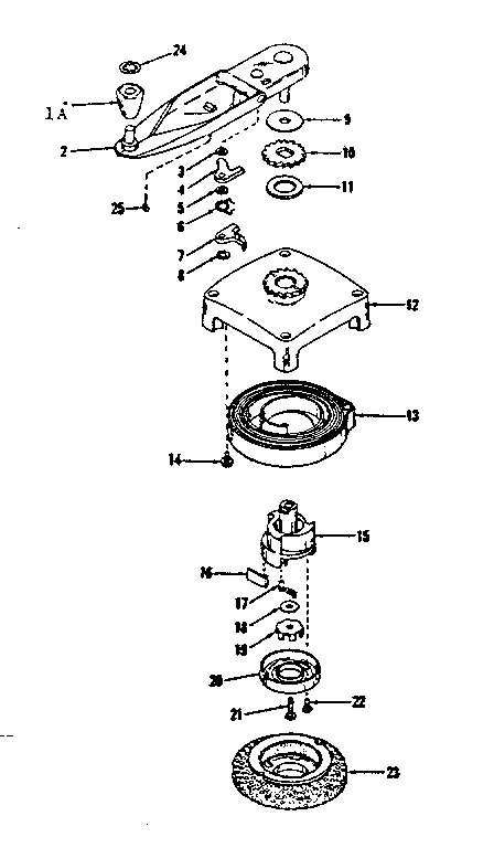 No-pull Starter No. 590361 Diagram and Parts List for 143123052  Craftsman Engine