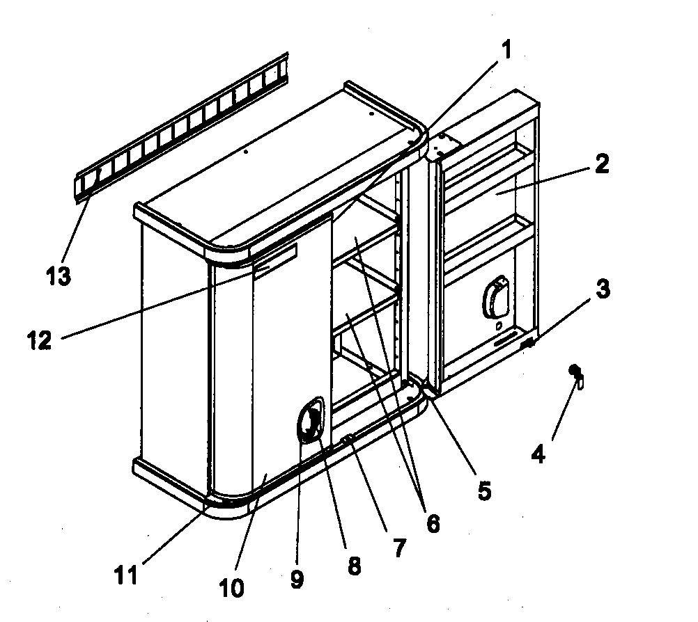 Tool Box Diagram and Parts List for 706594720  Craftsman Tool Stand & Cart