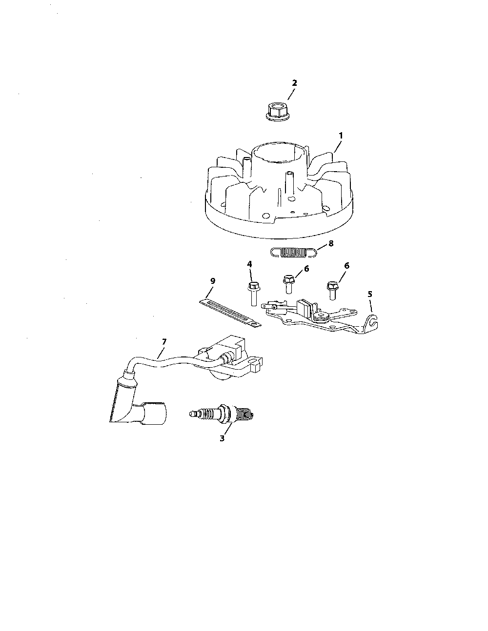 Ignition 880-010505 Diagram and Parts List for CMXGMAM2703841  Craftsman Lawn Mower
