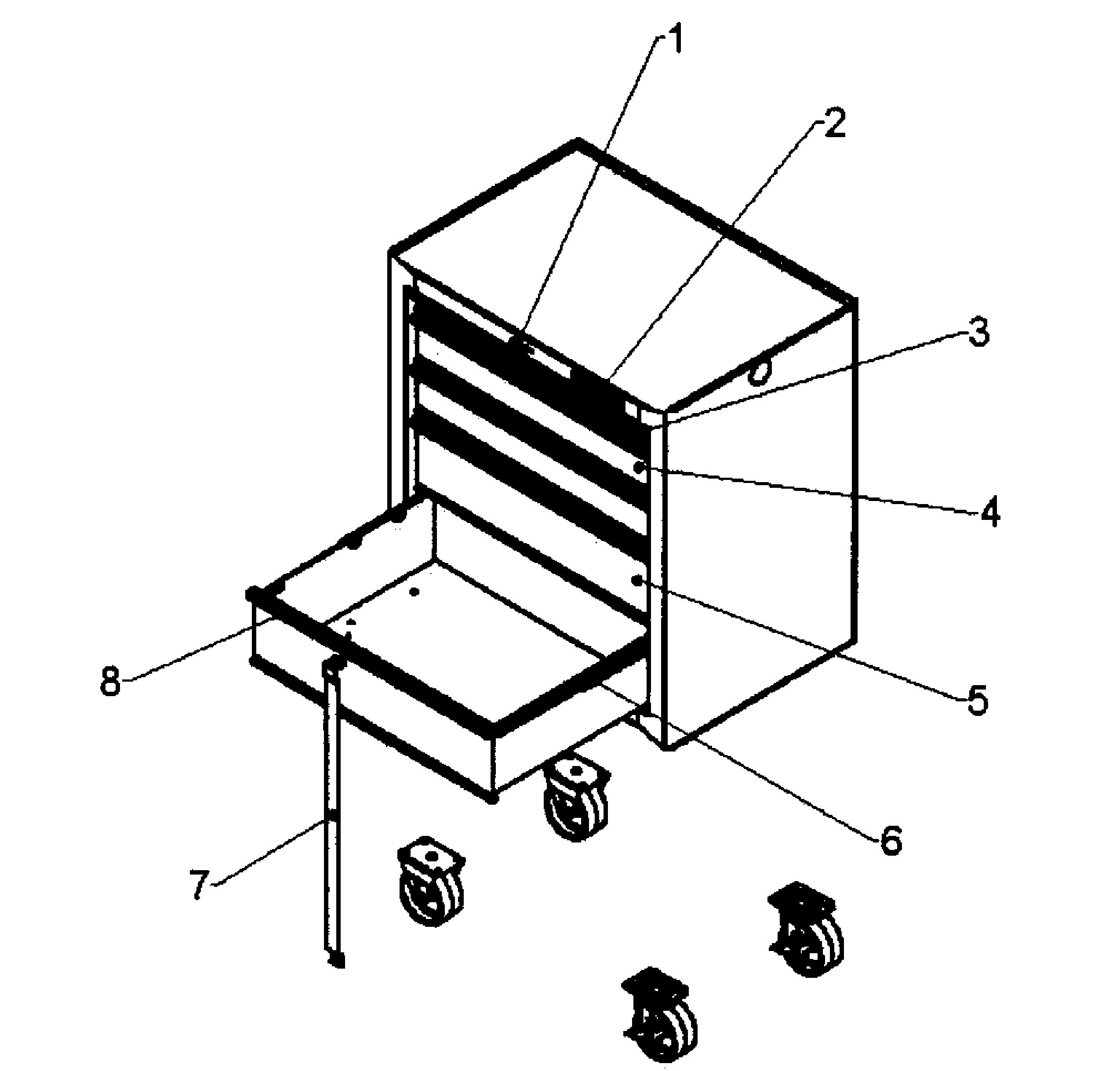 Main Assy Diagram and Parts List for 706346910  Craftsman Tool Stand & Cart