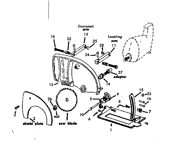 Unit Parts Diagram and Parts List for 3352631  Craftsman Electric Drill