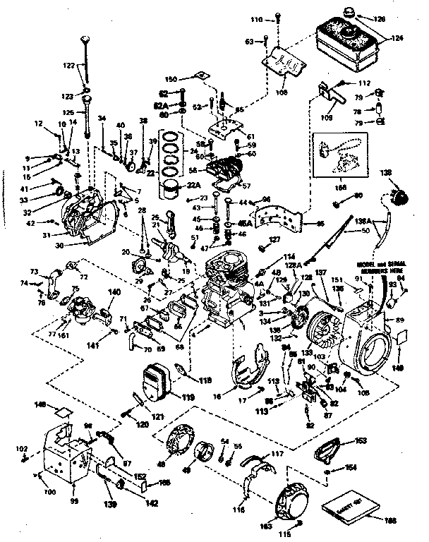 Engine Diagram and Parts List for 143756172  Craftsman Engine