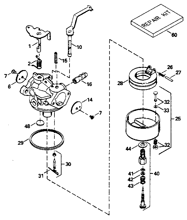 Replacement Parts Diagram and Parts List for 200711011  Craftsman Engine