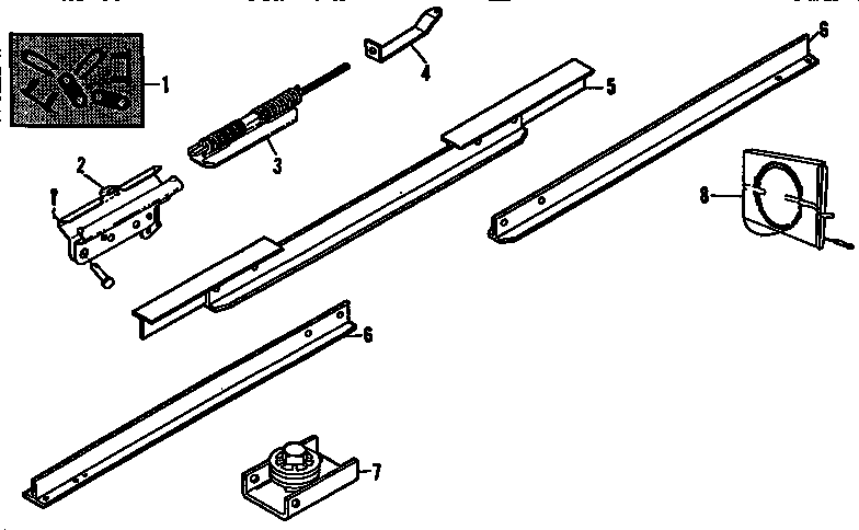 Rail Assembly Parts Diagram and Parts List for 13953612  Craftsman Garage Door Opener