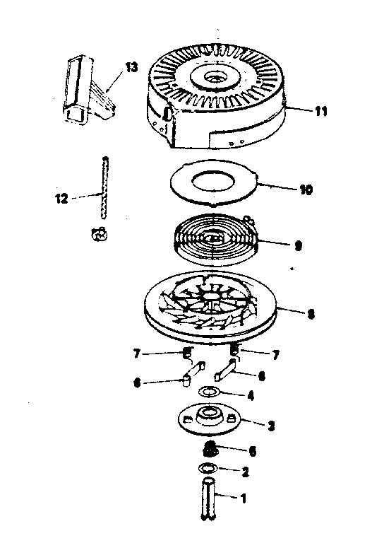 Rewind Starter No. 590642 Diagram and Parts List for 143784162  Craftsman Engine