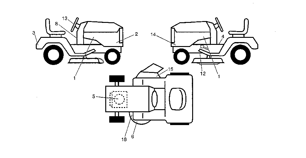 Decals Diagram and Parts List for 960420223  Craftsman Lawn Tractor