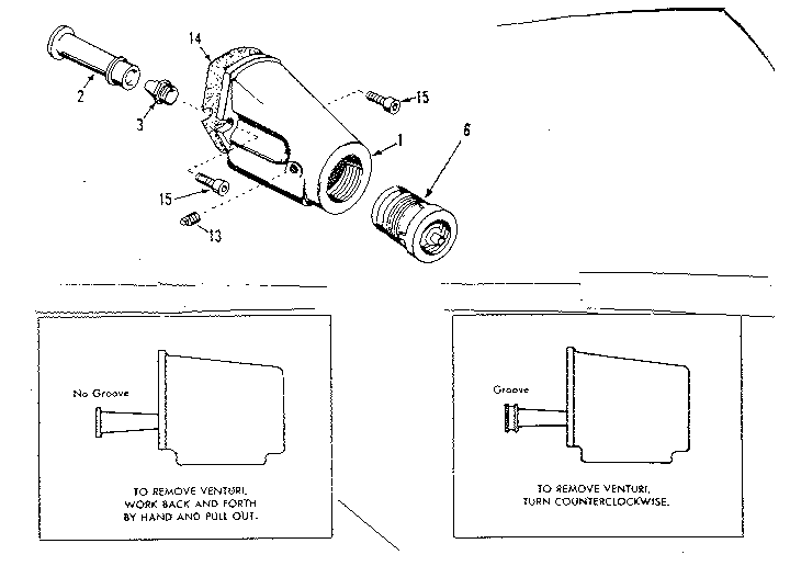 Jet Body Diagram and Parts List for 39025162  Craftsman Water Pump