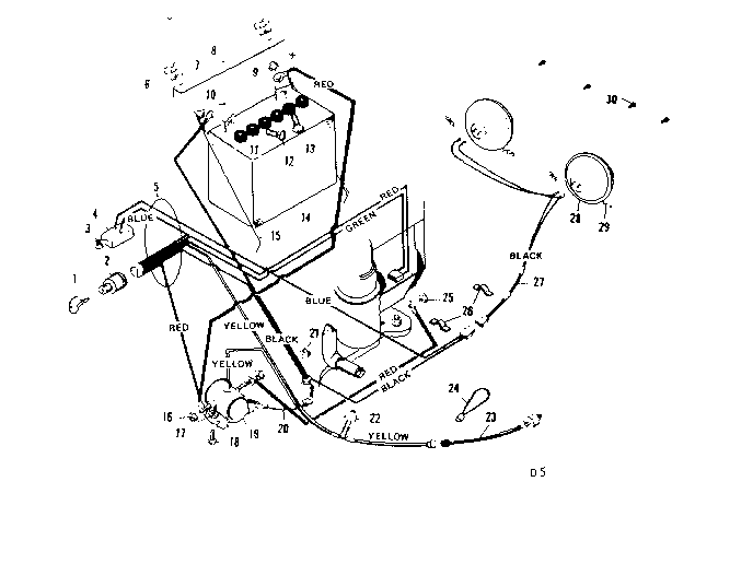 Wiring Diagram Diagram and Parts List for 536250931  Craftsman Lawn Tractor
