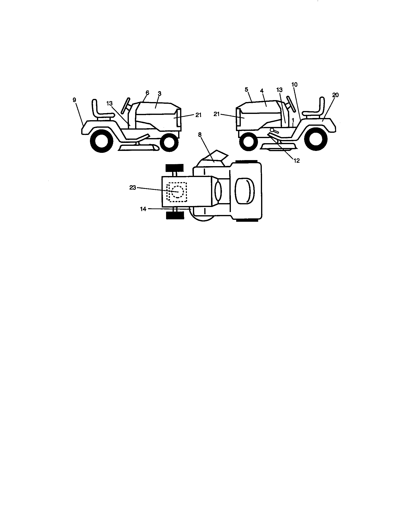 Decals Diagram and Parts List for 917271740  Craftsman Lawn Tractor