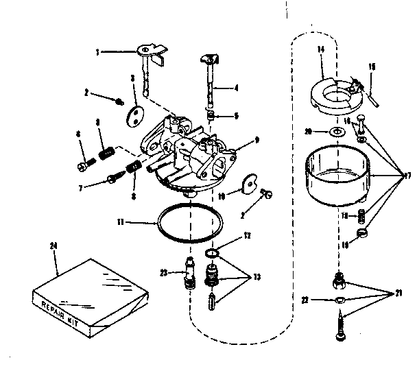 Carburetor No. 29168 (lmg-132) Diagram and Parts List for 14314351A  Craftsman Engine