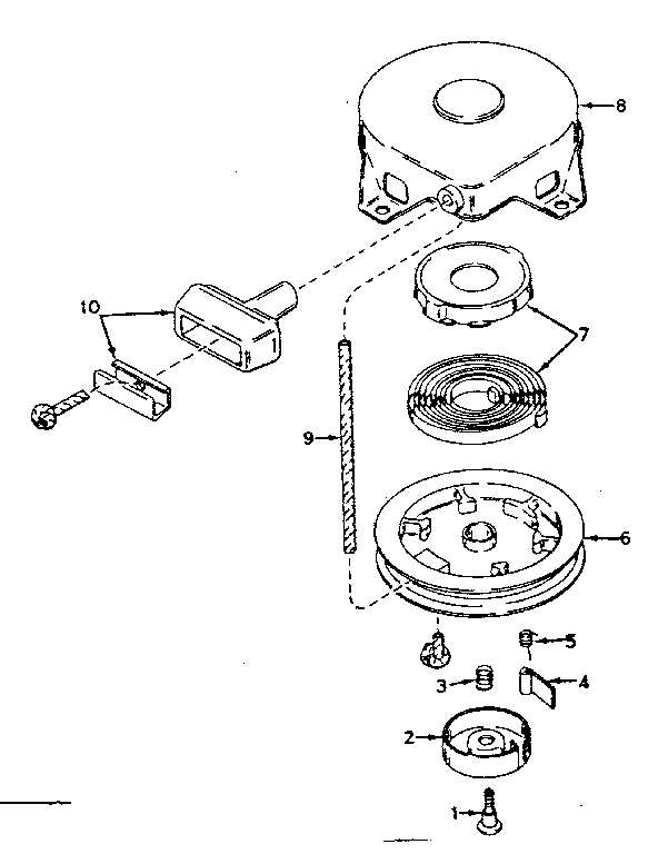 Rewind Starter No. 590420 Diagram and Parts List for 143167022  Craftsman Engine