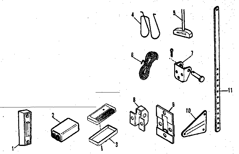 Installation Diagram and Parts List for 13953310  Craftsman Garage Door Opener