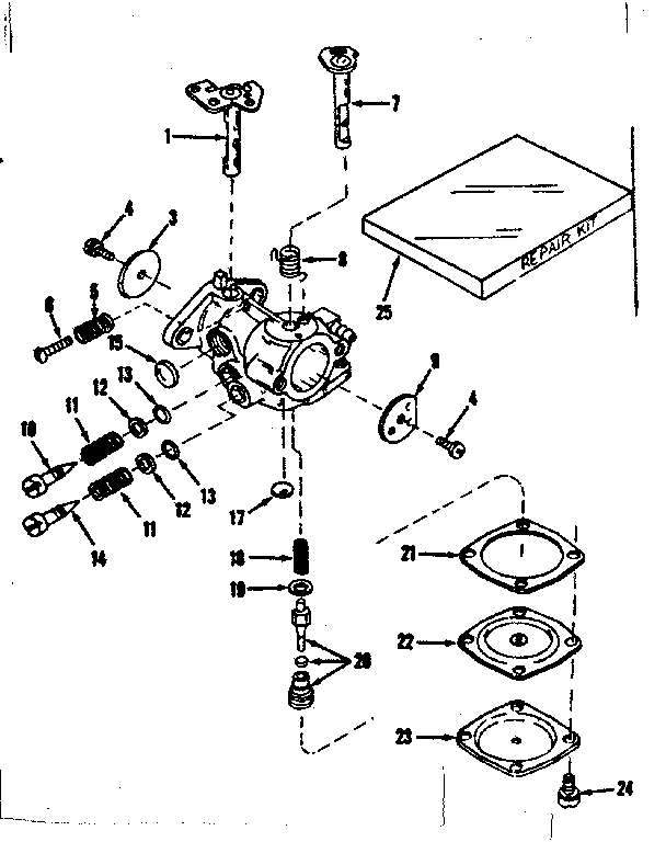 Carburetor No. 30119 (power Products) Diagram and Parts List for 143102140  Craftsman Engine