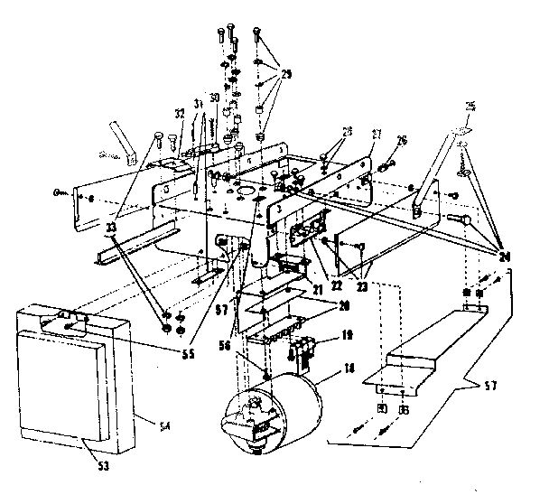Operator Assembly-model No. 139.656261 Diagram and Parts List for 139656261  Craftsman Garage Door Opener