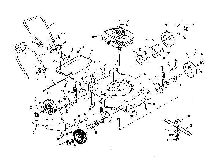 Replacement Parts Diagram and Parts List for 13190261  Craftsman Lawn Mower