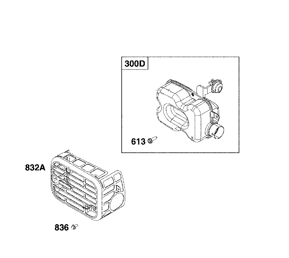 Exhaust Diagram and Parts List for CMXGMAM7435274  Craftsman Lawn Mower
