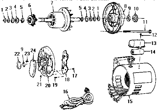 Unit Parts Diagram and Parts List for 62855  Craftsman Power Motor