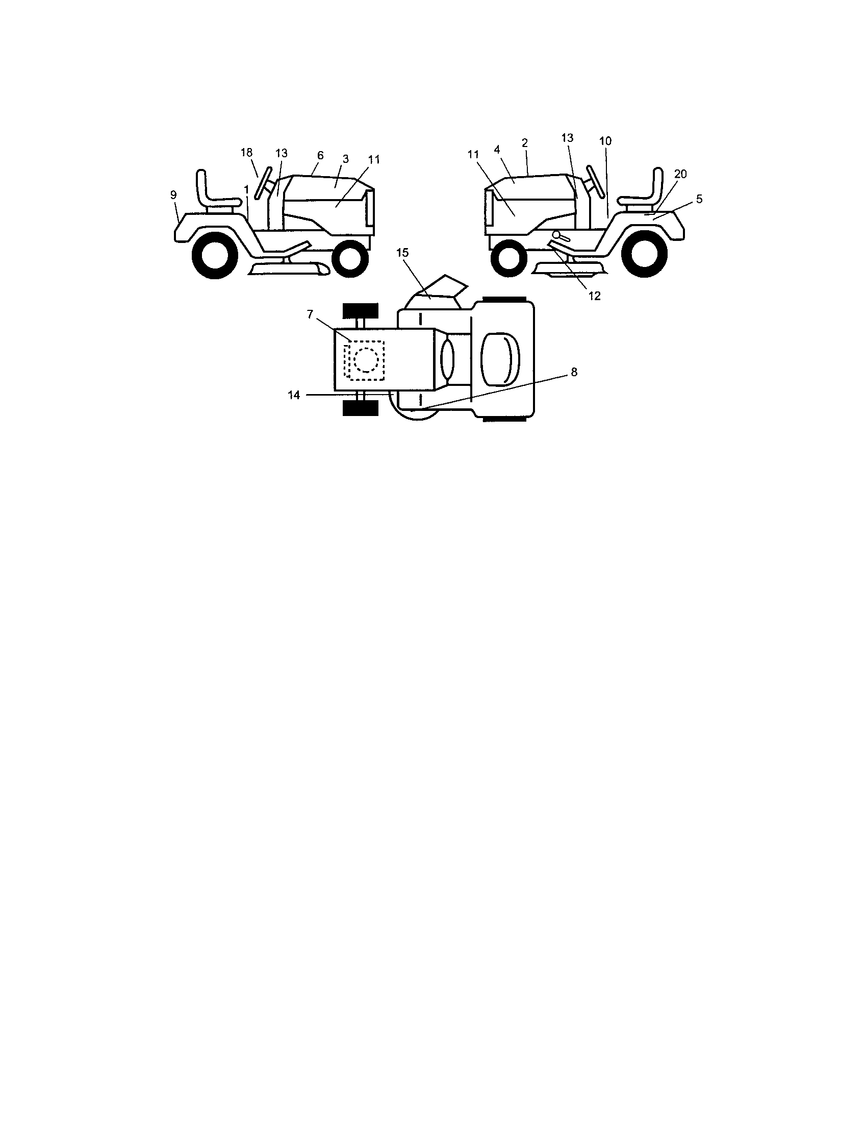 Decals Diagram and Parts List for 917273754  Craftsman Lawn Tractor