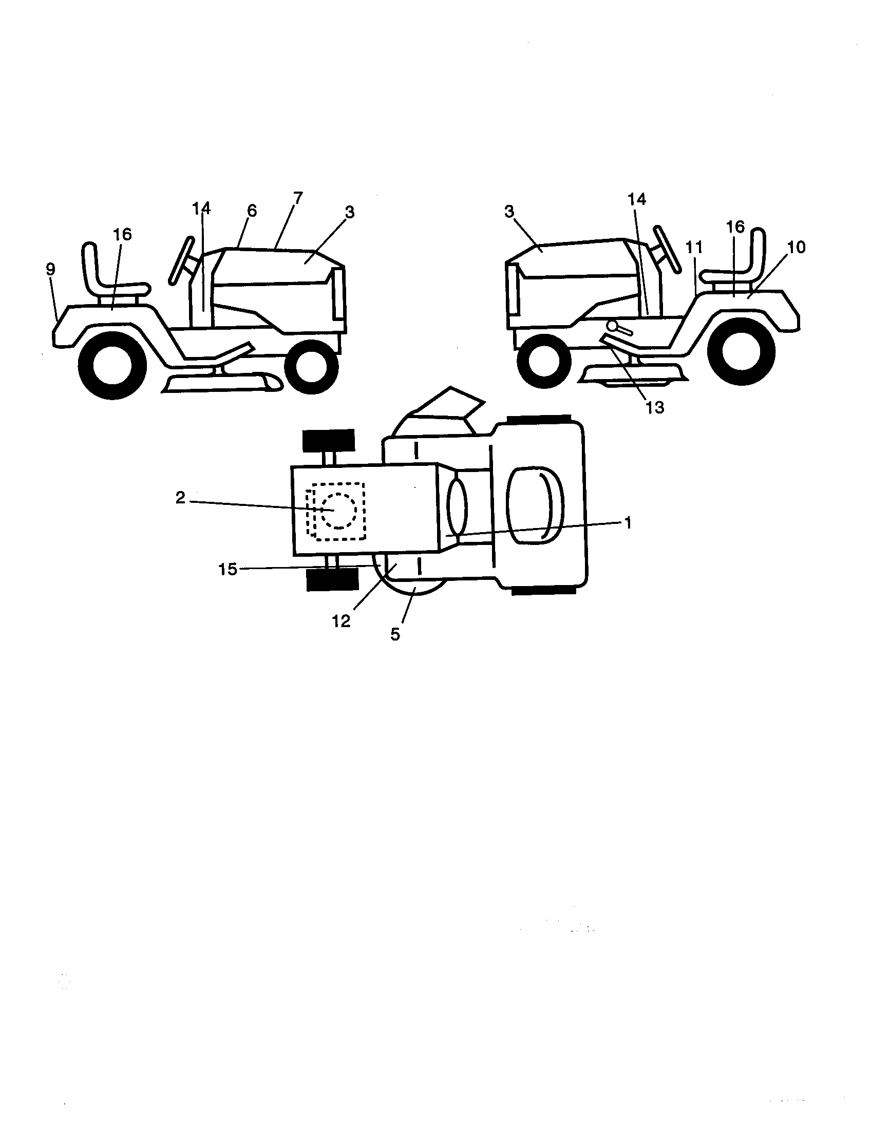 Decals Diagram and Parts List for 917270531  Craftsman Lawn Tractor