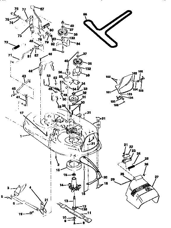 Mower Diagram and Parts List for 917258082  Craftsman Lawn Tractor