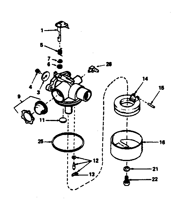 Carburetor No. 632367 Diagram and Parts List for 143374052  Craftsman Engine