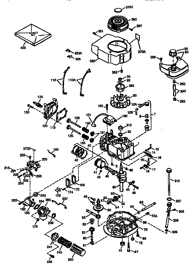 Engine 143.964024 (71/143) Diagram and Parts List for 143964024  Craftsman Engine